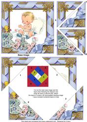 Baby Boy 5inch Triangle Edge Spiral Stacker