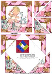 Baby Girl 5inch Triangle Edge Spiral Stacker