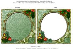 Singing Angels Holly Plain Card Front and Frame