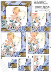 Baby Boy 5in Square One Corner Stacker