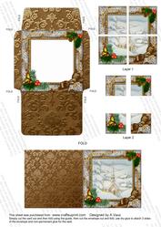 Church Holly Mini Card Envelope 4 Corner Stacker Aio