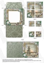 Single Tree Snow Mini Card Envelope 4 Corner Stacker Aio