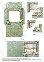 Winter Morning Snow Card Envelope Duo Corner Stacker Aio