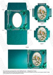 Christmas Blue Tits Ice Card Envelope Block Stacker Aio