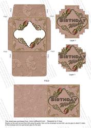 Dusky Pink Bud Mini Card Envelope Block Stacker Aio