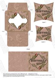 Dusky Pink Bud Mini Card Envelope Pointy Stacker Aio