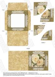 White Roses Mini Card Envelope Duo Corner Stacker Aio