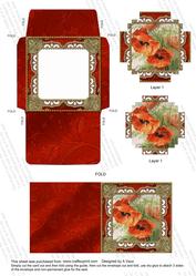 Poppies Mini Card Envelope Block Stacker Aio