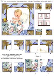 Baby Boy All 4 Corner Stacker Card Front