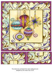 Christmas Decorations Gold 8inch Picture Sheet