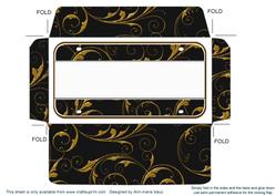 Black Gold New Year Plain Number Plate Envelope