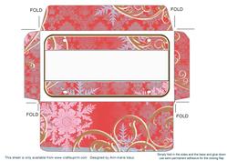 Red Snow Plain New Year Number Plate Envelope
