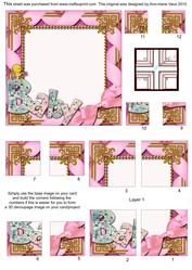 Baby Girl Quad Corner Stacker Frame