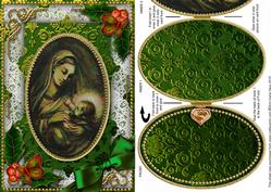 Mary and Baby Holly A5 Locket Card Front