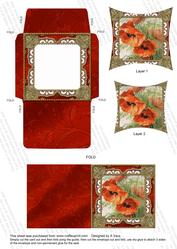 Beautiful Poppies Card Envelope Pointy Stacker Aio