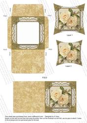 Beautiful White Roses Card Envelope Pointy Stacker Aio