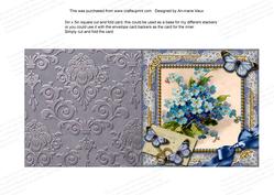 Forget Me Knots Butterfly 5in Square Folded Picture Card