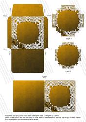 Old Gold 3in Mini Card Envelope Block Stacker Aio