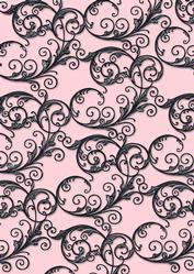 Pale Pink & Black Ironwork 1 Paper