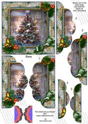 How Tree Looks Holly 5in Side by Side Round Scallop Stacker