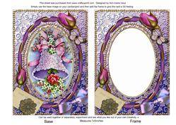 Wedding Bells Purple 7x5in Card Picture and Shaker Frame