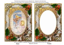 Bell Angel Holly 7x5in Card Picture and Shaker Frame