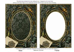 Black Damask Rosebud Plain 7x5in Picture and Shaker Frame