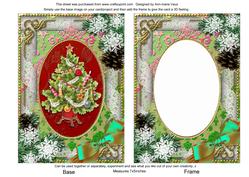 Elegant Tree Snow 7x5in Card Picture and Shaker Frame