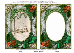 Winter Pub Holly 7x5in Card Picture and Shaker Frame
