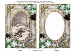 Winter Scene Snow 7x5in Card Picture and Shaker Frame