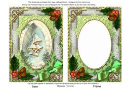 Snow Bells Holly 7x5in Card Picture and Shaker Frame