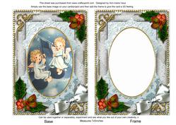 Singing Angels Holly 7x5in Card Picture and Shaker Frame