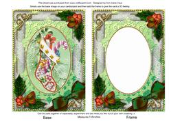 Christmas Stocking Holly 7x5in Picture and Shaker Frame