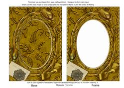 Gold Vines Rosebud Plain 7x5in Picture and Shaker Frame