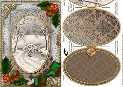 Snow Bridge Holly A5 Locket Card Front