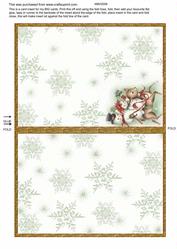 Vintage Big Snowman Green Snowflake Insert