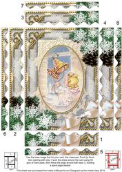 Bell Angel Snow 7x5in Spiral Wavy Edge Stacker