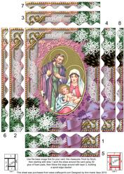 Religious Snow 7x5in Spiral Wavy Edge Stacker