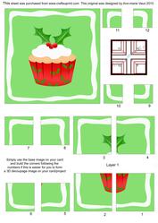 Christmas Cupcake All 4 Corner Stacker Card Front