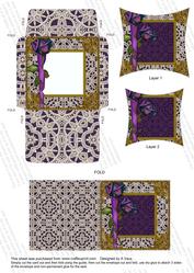 Deep Purple Rose Lace Card Envelope Pointy Stacker Aio