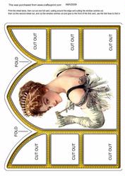 Opera Glasses Lady Church Window Large Gatefold Card