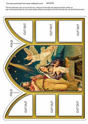 Jesus Mary & Joesph Church Window Large Gatefold Card