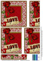 Red Rose Love Is - One Edge Side Stacker