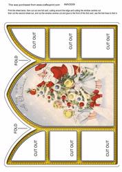 For You Christmas Santa Church Window Large Gatefold Card