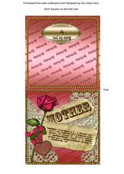 Pink Mother Definition Birthday Cut and Fold Portrait Card
