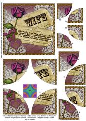 Plum Rose Wife Birthday Definition 5in Round Corner Stacker