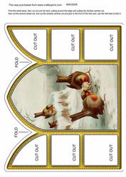 Robins Church Window Large Gatefold Card