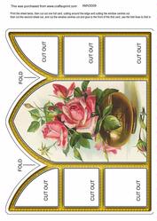 Rose Vase Church Window Large Gatefold Card