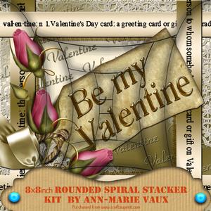 Be My Valentine Pink Rose 8in Round Edge Spiral Stacker Kit