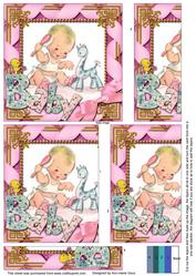 Baby Girl Pink One Edge Side Stacker
